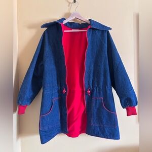 90s Vintage Denim/Fleece Jacket